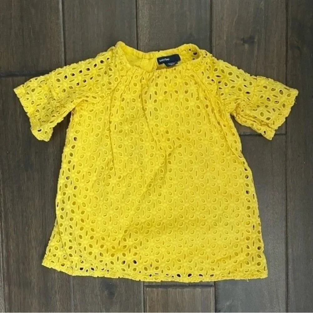 Baby Gap Yellow Eyelet Dress 12-18 mos